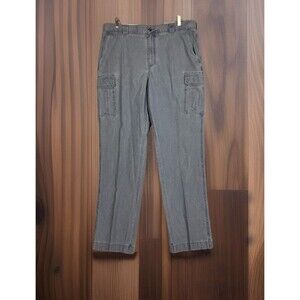 LL Bean Pants Men 38X34 Blue Tropic Weight Cargo Hiking Classic Fit Outdoor